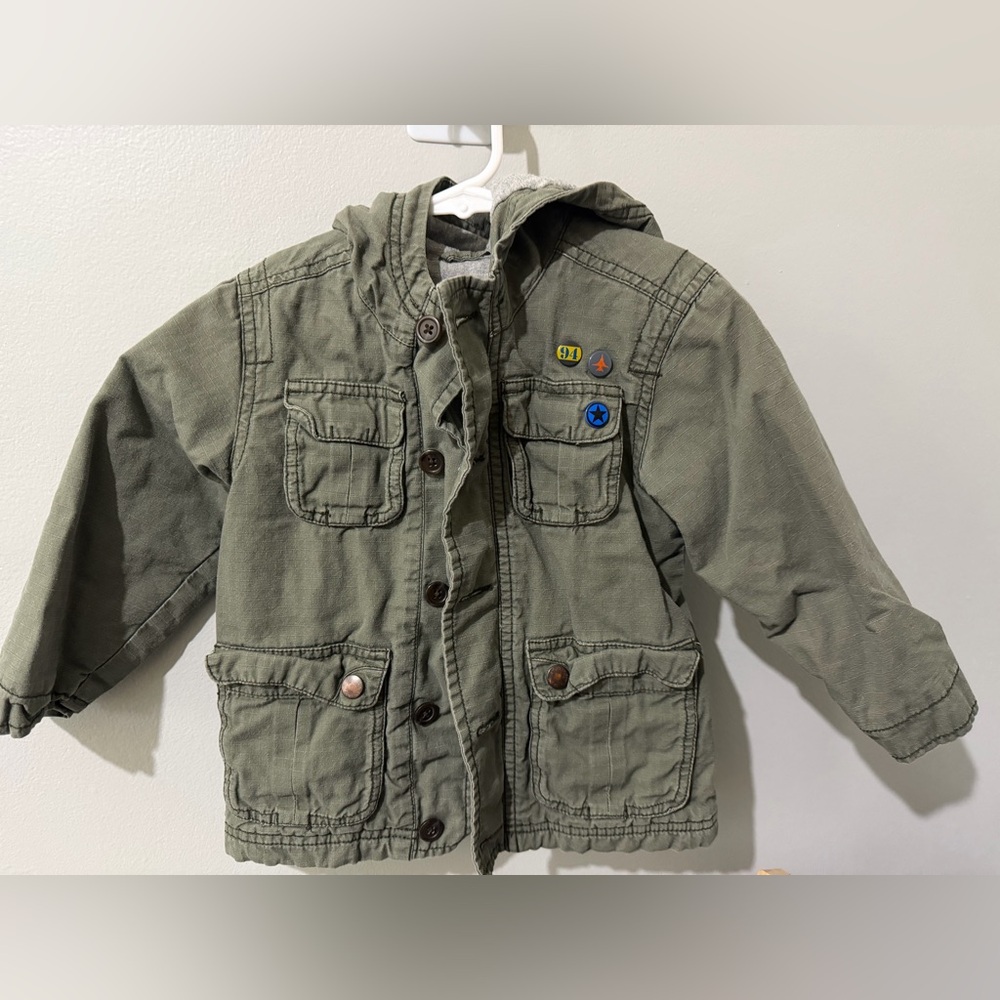Old Navy Kids Olive Green Jean Jacket